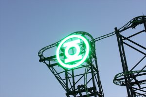 Green Lantern Movie World Roller Coaster LED Sign Digital Billboard