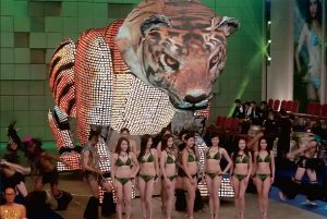 Miss Hong Kong Tiger Artwork LED Screens Digital Display