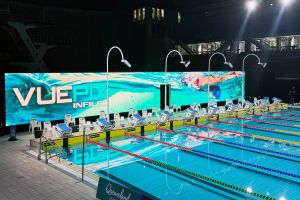 2024_SwimTrials_4 VuePix Infiled - AR Series LED super screen. Set up for the Swimming Australia Olympic & Paralympic trials 2024