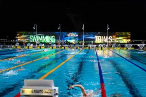 2024_SwimTrials_5 VuePix Infiled - AR Series LED super screen. Set up for the Swimming Australia Olympic & Paralympic trials 2024